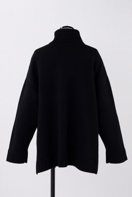 【新品未使用】 ナゴンスタンス　 motif knit pullover タグ付 motif knit pullover｜M｜Black｜knit wear｜någonstans official