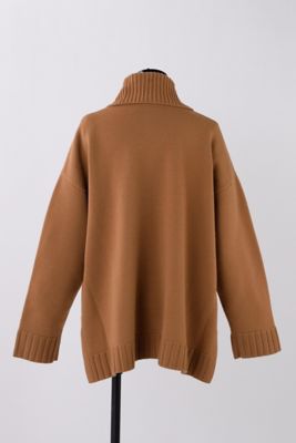 極美品♡ナゴンスタンス　タイプライター　スタンドチュニック　キャメル shirt collar knit pullover