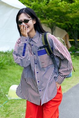 いま人気のアイテム ナゴンスタンス nagonstans 人気完売 mix-hem M shirt トップス