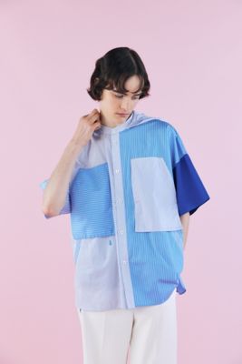 ｓｔｒｉｐｅ　ｍｉｘ　ｈｏｏｄｉｅ　ｓｈｉｒｔ（４７０ＨＡ４３０－０３３０）