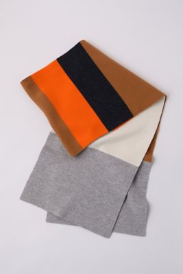 ＜nagonstans (Women)＞ｂｏｒｄｅｒ　ｍｕｆｆｌｅｒ（４７０ＨＡ８５６－１５９０）