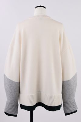 cuffs layered knit pullover