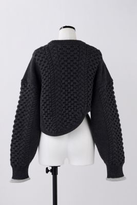 おたむん ナゴンスタンス cropped cable pullover cropped cable pullover（470HA870