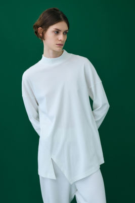 ＜nagonstans (Women)＞ｈｉｇｈ－ｎｅｃｋ　ａｓｙｍｍｅｔｒｙ　ｌｏｎｇ－ｓｌｅｅｖｅｓ　ｔ－ｓｈｉｒｔ（４７０ＨＡ８８０－１７４０）