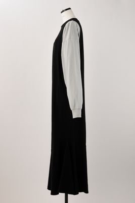 アキラナカ Maili layered color shirt dress BE