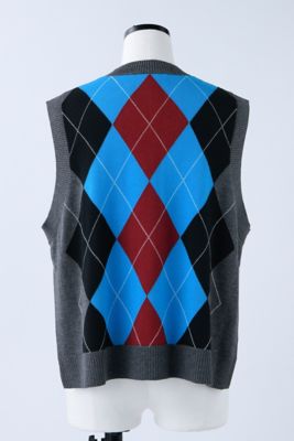 spring argyle vest（470HS170－1190 
