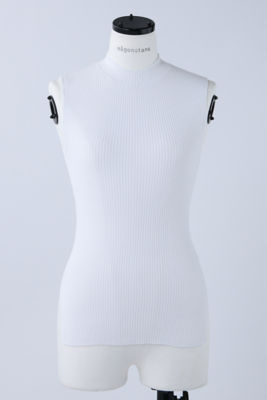 ＜nagonstans (Women)＞ｈｉ－ｎｅｃｋ　ｓｌｅｅｖｅｌｅｓｓ　ｔａｎｋ－ｔｏｐ（４７０ＨＳ１７０－１９３０）