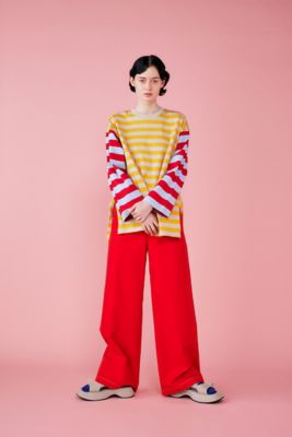 ナゴンスタンス　マルチカラーボーダー2wayカットソー　nagonstans mix－border long－sleeves