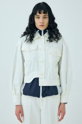 ＜nagonstans (Women)＞ｅａｓｙ　ｃａｒｅ　ｕｓｅｆｕｌ　ｗｈｉｔｅ　ｄｅｎｉｍ　ｊａｃｋｅｔ（４７０ＨＳ４３０－０７００）