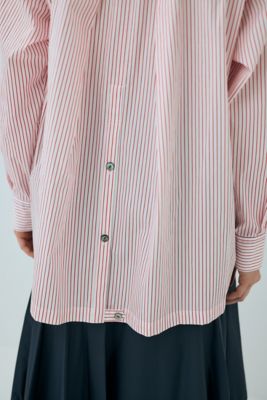 water-repellent round flare shirt｜M｜WHT｜shirts and