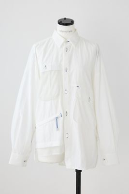 ナゴンスタンス nagonstans 24SS water-repellent multi pocket shirt シャツ ブラウス 長袖 メッシュ M 黒 470HS430-1680 ナゴンスタンス nagonstans 24SS water-repellent multi pocket