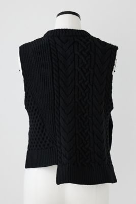 cable knit vest（470HS470－0350