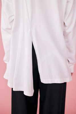 nagonstans◆wave slit long-sleeves/M/コットン/YLW/470HS480-0470 wave slit long－sleeves（470HS480