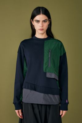 nagonstans コンビネーション クルーネック プルオーバー nagonstans コンビネーション クルーネック プルオーバー