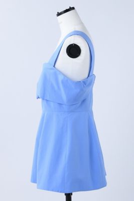 値下げ！ナゴンスタンス　24ss 新作　Drape tank top nagonstans ナゴンスタンス 天竺 スクエア タンクトップ ブルー