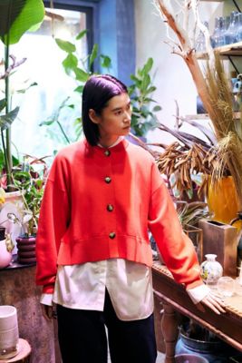ナゴンスタンス nagonstans 23AW  flap cardigan カーディガン M グレー /MI ■OS レディース flap cardigan（470GA880－1190
