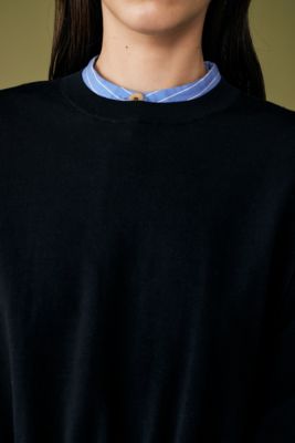 washable knit box pullover  