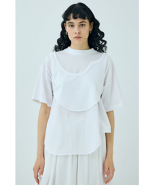 Nagonstans curve hem layered t-shirt Nagonstans curve hem layered t-shirt