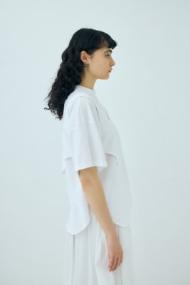 【新品タグ付き】någonstans curve-hem t-shirt curve hem layered t－shirt（470HS880
