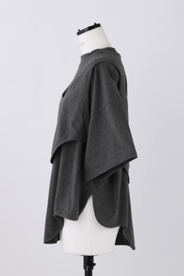 ナゴンスタンスlayer-hem t-shirt nagonstans curve hem layered t－shirt（470HS880
