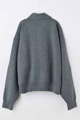 ナゴンスタンス　Vネック　グレー 　カーディガン　エンフォルド　M soutien－collar knit cardigan