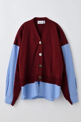 någonstans（ナゴンスタンス）黒ボタン付きクロップドカーディガン knit wear|någonstans official online store｜ナゴンスタンス