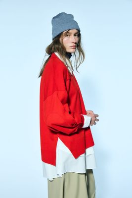 nagonstans ナゴンスタンス form pullover レッド v－neck pullover（470IA470－1471