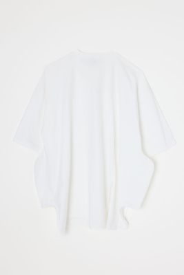美品 nagonstans ナゴンスタンス 半袖 近年 プリントTシャツ 白 M shape loose t－shirt（470HS880