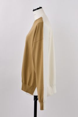 2tone－color knit pullover