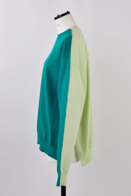 2tone－color knit pullover