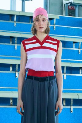 nagonstans (Women)/ナゴンスタンス knit border tanktop(470IS170-1431)