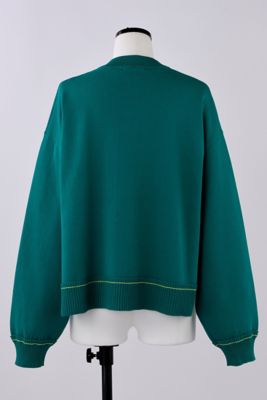 nagonstans slit cardigan 定価33000円 サイズM 470IS470-0511 カーディガン 25SS ライトグリーン レディース ナゴンスタンス【中古】5-1121M♪ slit cardigan（470IS470－0511