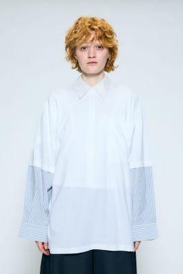 ナゴンスタンス　ラウンドフレアシャツ flowline shirt（470JA430－0121