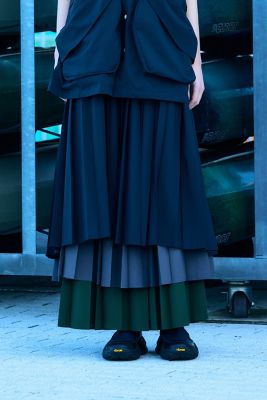 美品 nagonstans ナゴンスタンス 24SS draping skirt pleats skirt（470JA431－0071） | nagonstans