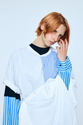 ナゴンスタンス　2wayシャツ　M shirt combi t－shirt（470JA480－2111