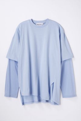 layered sheer long－sleeves t－shirt
