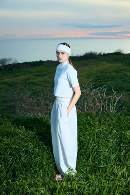 hi－neck cropped pullover（470JS170