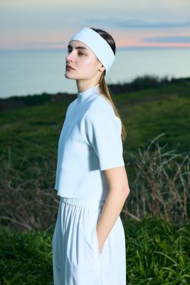 hi－neck cropped pullover（470JS170