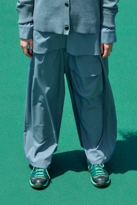 nagonstans ベージュ ウールパンツ S アニュアンス anuans ウールギャバジンタックストレートパンツ （BEIGE