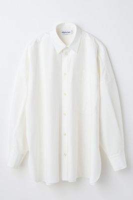 nagonstans ナゴンスタンス 25AW asymmetry shirt アシンメトリー半袖シャツ 470IA430-0301 M アイボリー 15009 asymmetry shirt｜nagonstans（ナゴンスタンス）正規取り扱い通販｜THE