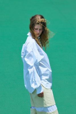 新品　ナゴンスタンス　トップスフリーサイズ nagonstans(ナゴンスタンス)｜diamond-sleeves shirt/Salt の通販