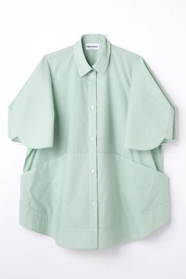 ナゴンスタンス　タイプライター ボタンshirt nagonstans sleeves shirt（470JS830－1181
