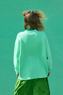 ナゴンスタンス 26SS 470JS870-0081 ﾗｲﾄｸﾞﾘｰﾝ ｳｰﾙ混 over cardigan/ｵｰﾊﾞｰﾆｯﾄｶｰﾃﾞｨｶﾞﾝ MEDIUM over cardigan（470JS870－0081