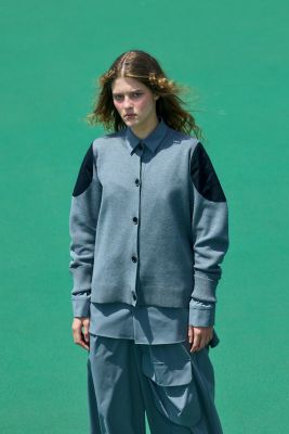 shoulder patch cardigan（470JS870