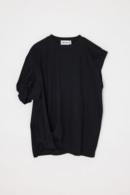 ナゴンスタンス twist sleeves 変形　Tシャツ　ロンT ボーダー asymmetry twist t－shirt（470JS880