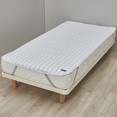 イトリエ itolier 西川 ポカポカ　ウォッシワャブル敷パッド（W）ベージュ 冬用 ダブル 敷パッド 冬 暖かい敷きパッド 西川（nishikawa） シーツ・カバー