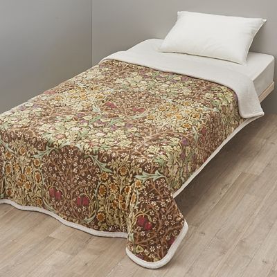 フリース毛布 青とクリーム色 キルティング フリース毛布 青とクリーム色 キルティング アウトドア寝具