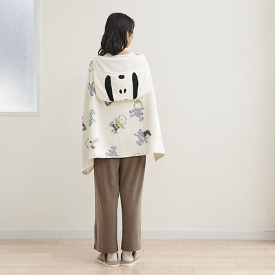 ピーナッツ（スヌーピー） フード付きブランケット