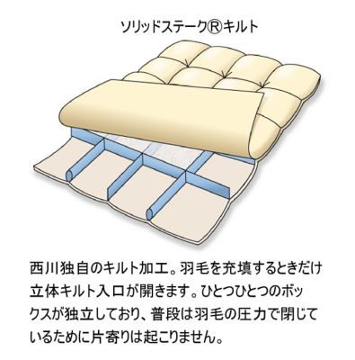 西川　羽毛掛ふとん（ＫＡ０２１５７１１７）