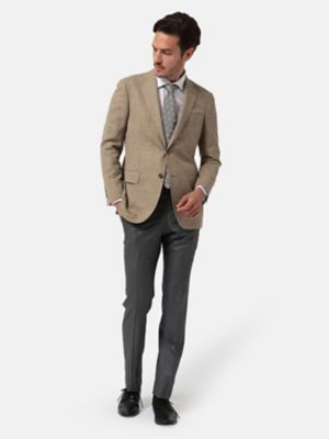 ＜Aquascutum (Men)＞ブラウンプレーンジャケット（２２００２０４６３６）